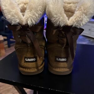 LAMO Kids Tan Fur-Lined boots